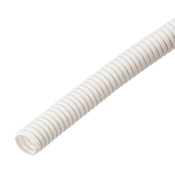 Uxcell Wire Loom Tubing Corrugated Pipe Conduit, 8M/26ft Length 14.3x18.5mm White for Wire Cable