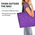 thumbnail image 3 of Bingfone Canvas Tote Bag for Women with Inner Pocket Aesthetic Cute Shopping Tote Bags Reusable Grocery Bags-Glitter Purple, 3 of 9