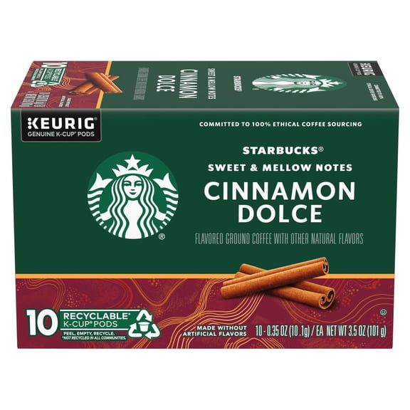 Starbucks Signature Collection Cinnamon Dolce Flavored Ground Coffee K-Cup Pods 10 each Package May Vary