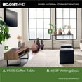 thumbnail image 3 of ClosetMaid Wooden Coffee Table with Storage Shelves, Modern Home Furniture, 39" Wide, Gray, 3 of 7