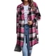 thumbnail image 1 of Abrigo PRETTYGARDEN 2024 Mezcla de Lana a Cuadros Tartan Rojo Rosa M, 1 of 8