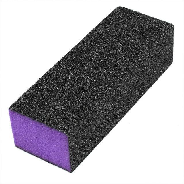 Black Purple Nail Finishing Polisher 3 Way Buffer Manicure File Polishing Block Smooth Tool