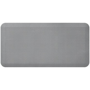 GelPro Flatweave Pewter Anti,Fatigue Kitchen Floor Mat, 20" x 40", Light Grey