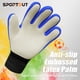 thumbnail image 3 of Sportout Guantes de Portero para Niños Guantes de Fútbol con Doble Protección para la Muñeca y Material de Látex Antideslizante Resistente al Desgaste para Prevenir Lesiones (Azul Talla 6 Adecuado par, 3 of 6