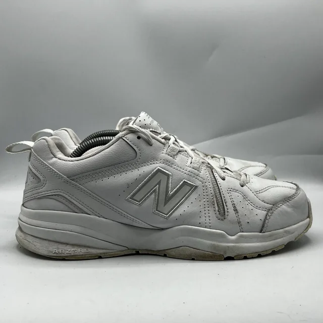 New Balance 608 V5 Mens Size 10 D White Casual Leather Sneaker Shoes MX608AW5