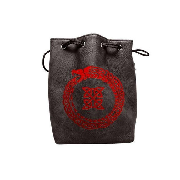 Easy Roller Dice Black Leather Dice Bag - Ouroboros New