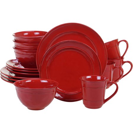 40169 Orbit 16 Piece Dinnerware Set Red | Walmart Canada