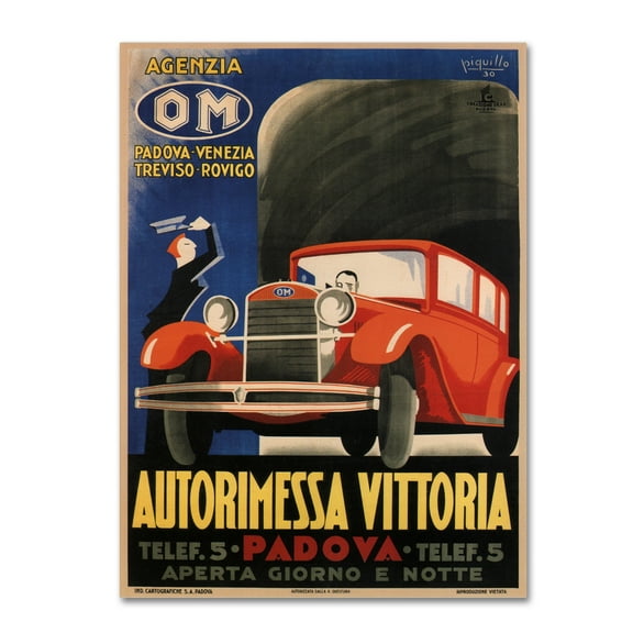 Trademark Fine Art 'Autorimessa-Vittoria' Canvas Art by Vintage Apple Collection