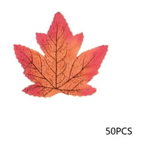 Realistic Simulated Maple Leaf Decoration Set, 50 Pieces, Fall Seasonal Decor For Classroom, Parties And Home Displays, Durable And Easy To Clean, Versatile Autumn Leaf Accents