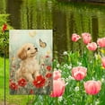 thumbnail image 2 of Spring Cute Puppy Garden Flag Spring Summer Dog Floral Flower Small Flag for Outside Burlap Double Sided Farmland Welcome Yard Lawn Winter Decor, 2 of 10