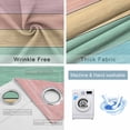thumbnail image 4 of Pink Wooden Grain Blackout Curtains for Bedroom/Living Room, Thermal Insulated Kitchen Curtains, Vintage Chic Geometric Ombre Teal Grommet Darkening Window Treatment Drapes 52"x72"x2, 4 of 8