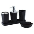 thumbnail image 3 of Naierhg 1 Set Hexagonal Bath Set Holders Stylish Eco-Friendly Bathroom Accessories Minimalistic Bath Set Holders Black, 3 of 8