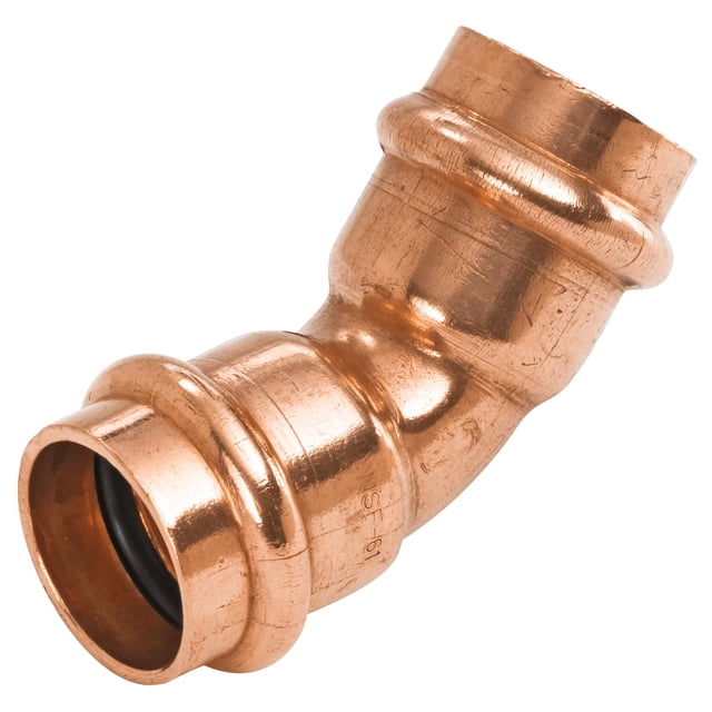 Prensa de codo de cobre, 45°, 32 mm, detección de fugas NIBCO PC606