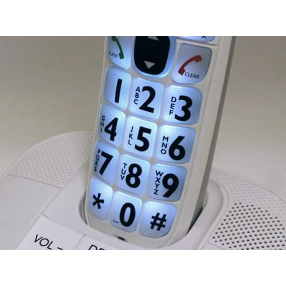 Phone D712, DECT 6.0 Cordless Landline Phone with Answering Machine, Big Button Amplified Phone, 30dB Sound, T-Coil Hearing Aid Compatible