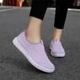 thumbnail image 3 of YOURDIARY Women's Slip-On Sneakers Wide Width Comfort Walking Shoes Casual Flats Pink, 3 of 5
