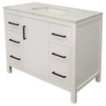 thumbnail image 5 of Copenhagen 42" Bathroom Vanity with White Cabinet and Engineered Marble Top, 5 of 7