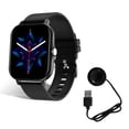 thumbnail image 4 of Hombres Smart Watch Digital Bluetooth Compatible con la pantalla Táctil Táctil Reloj de pulsera Fitness Tarifa cardíaca Música Reproductor SmartWatch Electronics Black Silicone Strap seitruly EL005787-04B, 4 of 7