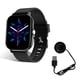 thumbnail image 4 of Hombres Reloj inteligente Digital Bluetooth Compatible con la pantalla Táctil Táctil Reloj de pulsera Fitness Tarifa cardíaca Música Reproductor SmartWatch Electronics Black Silicone Strap Inevent EL005787-04B, 4 of 6