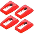 thumbnail image 1 of Paquete de 4 agujas para tocadiscos, aguja de repuesto de diamante para tocadiscos de vinilo, fonógrafo giratorio, 1 of 5
