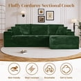 thumbnail image 6 of LLappuil 108" Sectional Sofa, Modular Sectional Couch with Left Chaise, Deep Seat Corduroy Cloud Sofa for Living Room Green, 6 of 8
