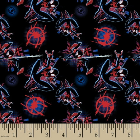 Marvel Spiderman Spiderverse Cotton Fabric By the