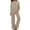 Khaki, variant on Women's Linen Two Piece Casual Set Breathable Loose Home and Outfit