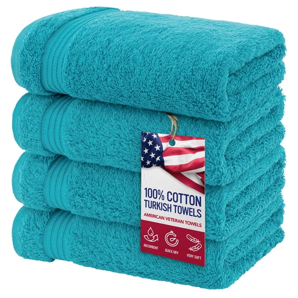 Toalla de mano American Veteran Towel, 100% algodón, juego de 4