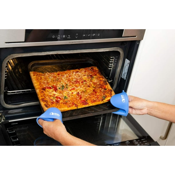 Yiaiinter Blue Mini Silicone Oven Mitts Set 2 For Instant Pot Or Kitchen Use As Potholder Or Baking Holder Mini Oven Mitt Is Sold In A Pair And Mitte