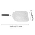thumbnail image 2 of CRCMUHE Bakeware Stainless Steel Folding Handle Pizza Spatula Square Cake Transfer Baking Pizza Oven Multifunctional Spatula, 2 of 3