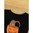 thumbnail image 4 of Seyurigaoka Baby Girl Halloween Dress Short Sleeve Round Neck Skirts Pumpkin Pattern Mesh Patchwork Holiday Party Clothing, 4 of 8