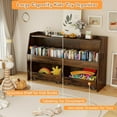 thumbnail image 4 of COZPAW Toy Storage Organizer, 2 Tier Montessori Shelf with Movable Bins, Toy Organizers Book Shelf for  Room, Playroom, Nursery (Brown), 4 of 15