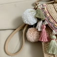 thumbnail image 4 of Bolso cruzado de mujer con borlas, bolso tejido de paja informal de verano para ir de compras (caqui) Sywqhk Para Estrenar, 4 of 8