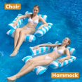 thumbnail image 3 of Silla Flotante Inflable para Piscina ROUSKY con Patrón a Rayas, 3 of 7