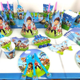 thumbnail image 5 of Suministros de Decoración de cumpleaños de la patrulla canina, mantel, vasos de papel, platos, vajilla, juego de globos, telón de fondo, regalos de cumpleaños, 5 of 5
