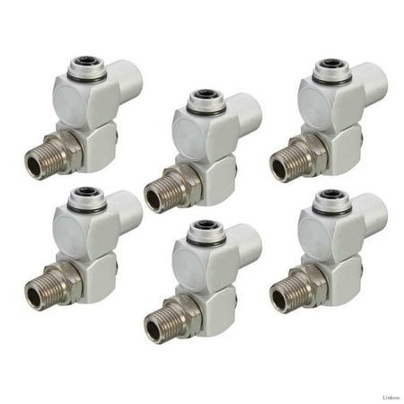 

6Pieces 1/4 NPT 360 Degree Connector Quick Plug Connector