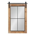 thumbnail image 6 of Kate and Laurel Cates Windowpane Framed Wall Mirror, Rustic Brown 22x37, 6 of 8