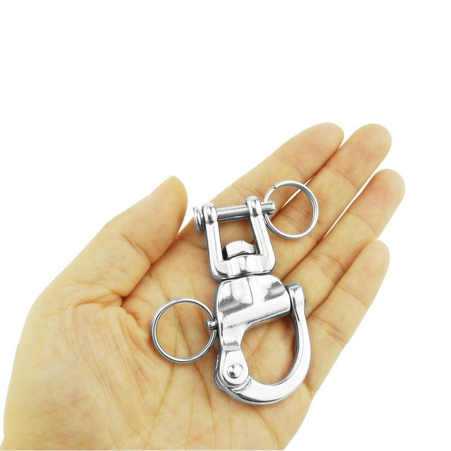 65 mm Grillete Giratorio con Hebilla de Liberación Rápida, Resistencia del Resorte para Facilitar el Alivio y la Fijación de las Hebillas Macarena Grillete a presión giratorio con ojales