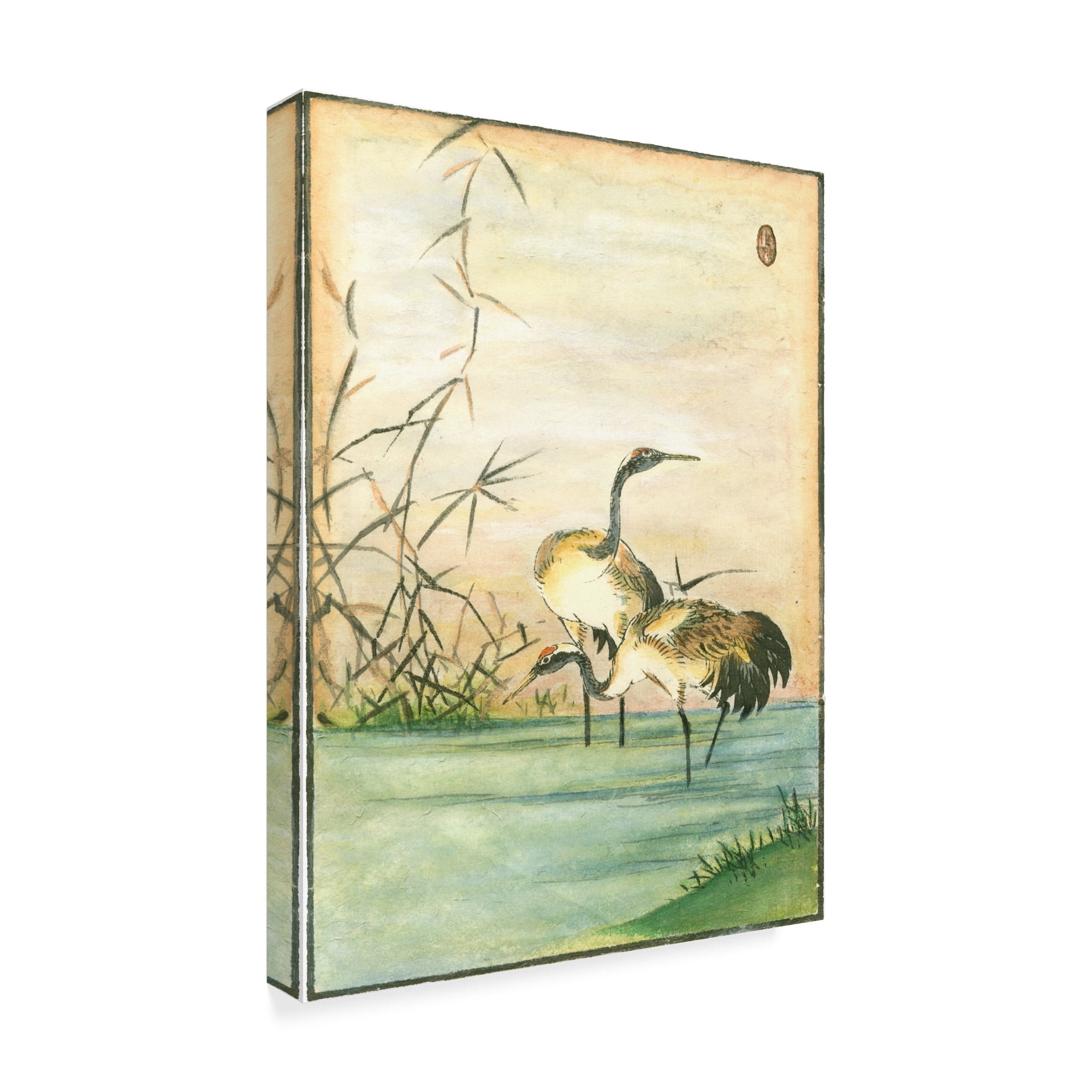 Trademark Fine Art 'Oriental Cranes II' Canvas Art by Vision Studio