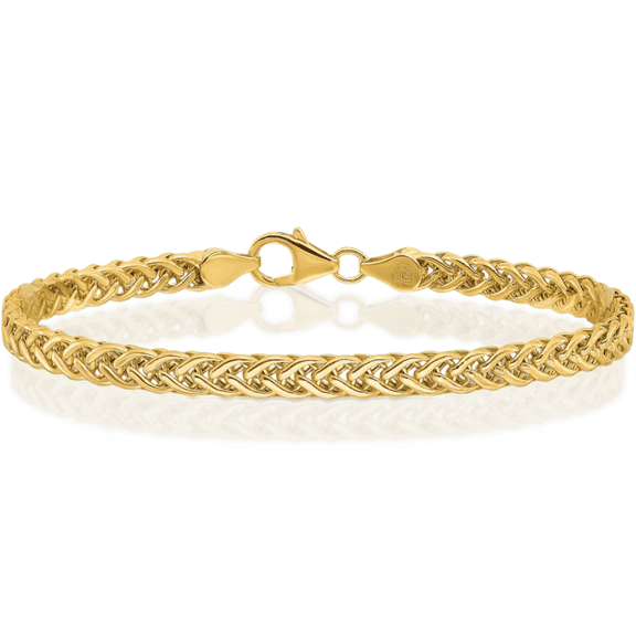 14K Solid Yellow Gold Link Chain Bracelet
