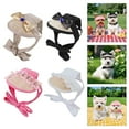 thumbnail image 2 of Dog Sun Hat Adjustable Strap Straw Caps for Outdoor Activity Walking Camping Sun Hat with Ear Holes for Small Dogs, 2 of 8