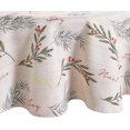thumbnail image 1 of Fashions Holiday Tree Trimmings Wrinkle Resistant Fabric Christmas Tablecloth, 60"X84", Oval, 1 of 5