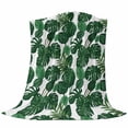 thumbnail image 6 of Tropical Palm Leaf Blanket Soft Cozy Warm Throw Blanket for Couch, Plush Fuzzy Flannel Fleece Blankets for Sofa, Spring Summer Watercolor Green Plants Bed Blankets Lightweight Gifts for Men, 30"x40", 6 of 9