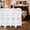 White, variant on Hand-Carved Wooden Room Divider, 4-Panel Folding 64” x 48”, Reversible Privacy Screen for Home & Office, White