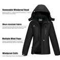 thumbnail image 5 of Generic Mens Ski Jacket Windproof Winter Coat with Hood Jackets for Men Black Outdoor Clothes XXXL, 5 of 10