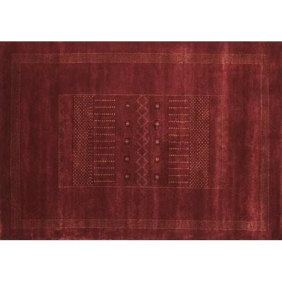 Ahgly Company Indoor Rectangle Abstract Brown Contemporary Area Rugs, 5' x 7'