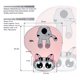 thumbnail image 3 of "Tapete Para Raton De Gel Ergonomico Caricaturas Gatos Kawaii Color Gatita Gris ", 3 of 5