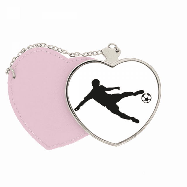 Sport Contour Football Miroir Voyage Sac à Main Maquillage Coeur Rose