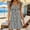 *Black, variant on ClodeEU Women's Summer Short Sleeve V Neck Button Front Stripe Dress ,Casual Striped Midi Dress Yellow,Womens Plus M