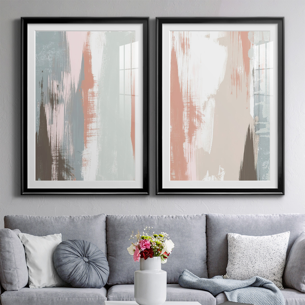 Wexford Home Sandstone Peel I Premium Framed Print, 22.5" x 30.5" - Ready to Hang, Black (Set of 2)