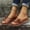 Brown, variant on Wedge Slippers for Women Floral Round Open Toe Platform Sandals Comfort Breathable Slip on Lightweight Non Slip Soft Sole Casual Slide Sandals for Daily Vacation Beach Purple 6(36)